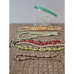 broken necklace lot For Beads